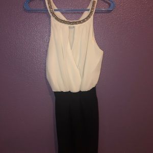 Black white dress